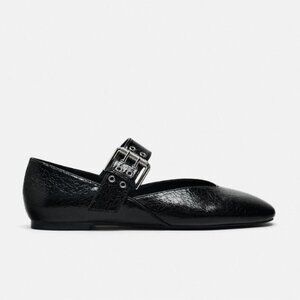 Zara Black Buckle Mary Janes